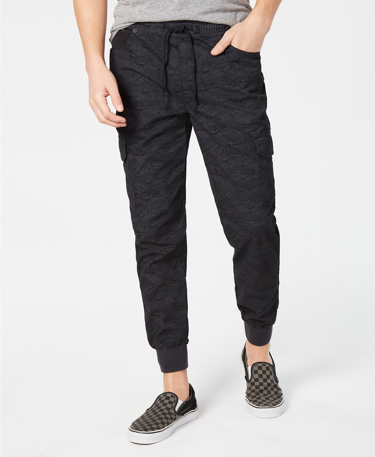 Tonal Camo Jogger Pants Black 