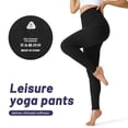 thumbnail image 4 of Hipuroga High Waisted Leggings for Women Ultra Soft Lounge Yoga Pants for Casual Black L, 4 of 6