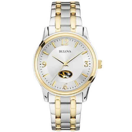 Bulova Silver/Gold Missouri Tigers Classic Two-Tone Round Watch