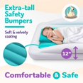 Toddler Air Mattress with Sides Includes Air Pump, Pillow, Travel Bag
