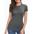 thumbnail image 3 of Fashion Casual Women's Crew neck Short Sleeve T-Shirt Basic Tee Tops, 3 of 6