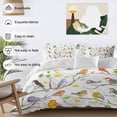 thumbnail image 3 of 3 Piece Colorful Birds Duvet Cover Set California King,Microfiber Comforter/Quilt Cover with Corner Ties and 2 Pillowcases,Branch Animal Spring Branch Leaf Summer Soft Bedding with Zipper Closure, 3 of 8