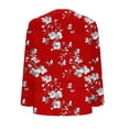 thumbnail image 4 of Bxsruta Blouse for Women, Women' Casual Comfortable Printed Blouse V-Necked Blouse 3/4 Sleeve Tops, 4 of 5