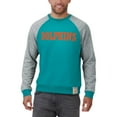 thumbnail image 4 of Men's Darius Rucker Collection by Fanatics Aqua/Heather Gray Miami Dolphins Colorblock Pullover Sweatshirt, 4 of 4