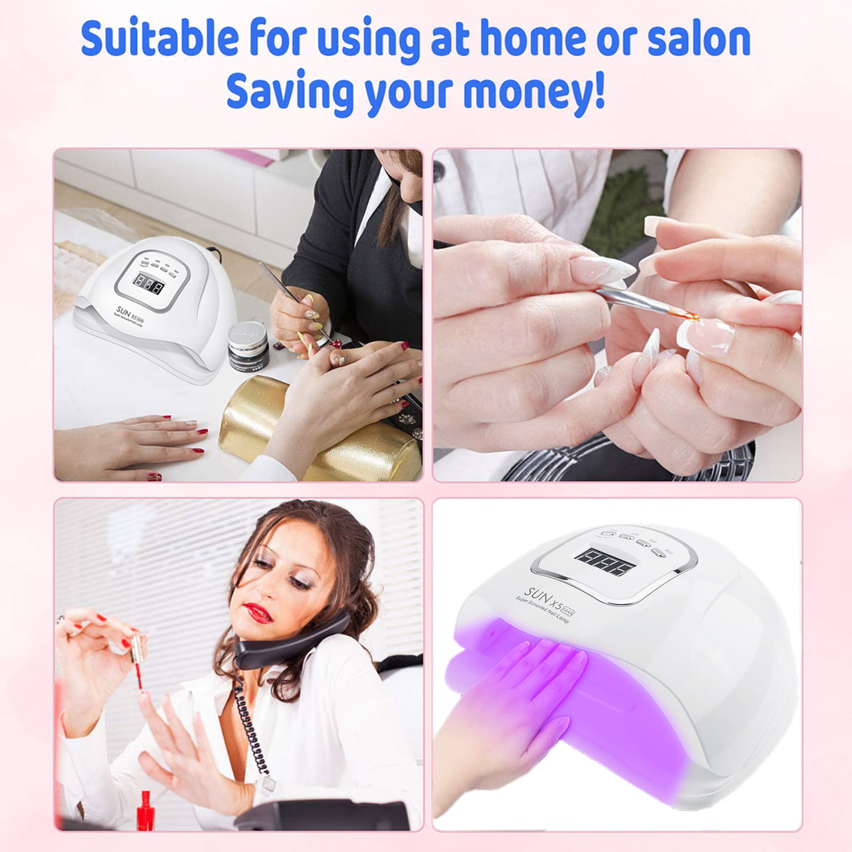 150W UV LED Nail Dryer, Gel Polishing Lamp, Phototherapy Machine Nail  Polish 45 Pieces LED Beads Nail Dryer, Professional Tools for Nails and  Toenails 