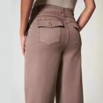 thumbnail image 5 of Pantalones acampanados con microcintura que combinan con todo, pantalones de traje casuales con colgante adelgazante para mujer, 5 of 5