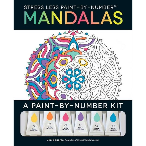 Stress Less PaintByNumber Mandalas A PaintByNumber Kit (Paperback