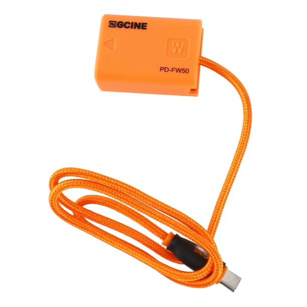 Batería Ficticia Con Cable de Alimentacia Tipo C PD de 60 cm de Reemplazo de Longitud para Cáras A7 A7M2 A7R2 A7S2 A6000 A6300A6500 A5000 A5100
