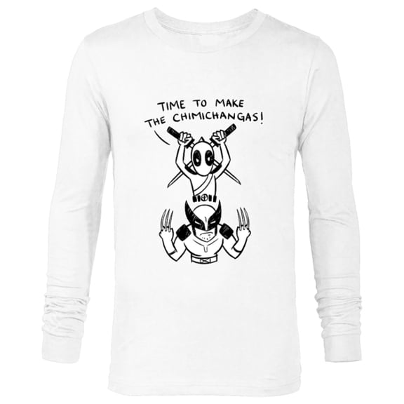 Marvel Studios Deadpool & Wolverine Chimichangas Toony - Long Sleeve T-Shirt for Men - Customized-White
