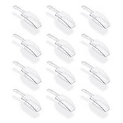 Candy Scoop Set - Package of 12 Clear Small Plastic Scoops for Wedding and Party Candy Buffets