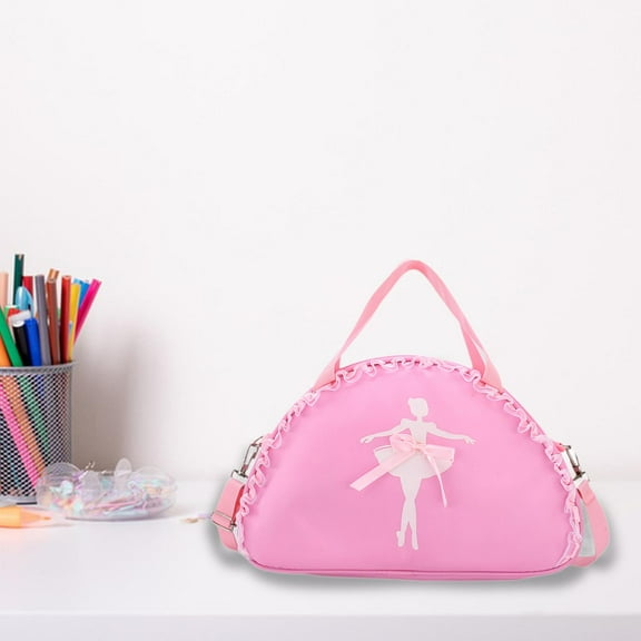 Abbraccia Ballet Dance Bag, Gym Duffel Bag, Tutu Dress Dance Bag for Gymnastics, Ballet Class, Dance Recitals Pink
