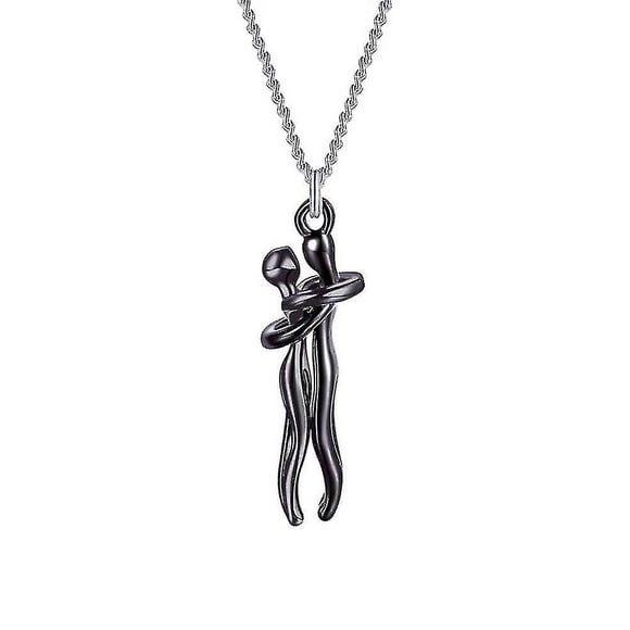 Couple Hugging Pendant Necklace Love Style Necklace Charm Jewelry Valentine's Day Gift For Wife Girls