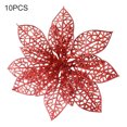 thumbnail image 4 of Bewildely Adornos de Navidad Árbol de Navidad Hueco Flor artificial Decoración Flor de plástico 10/20X Kits de decoración para fiestas rojo Bewildely HA001459-03, 4 of 6