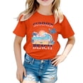 thumbnail image 1 of Vêtements pour Filles Chemise à Manches Courtes Imprimée Col Rond pour Filles Tenues d'Été pour Filles Tout-Petits Chemises pour Filles 4-5 Ans Mode Féminine, 1 of 3