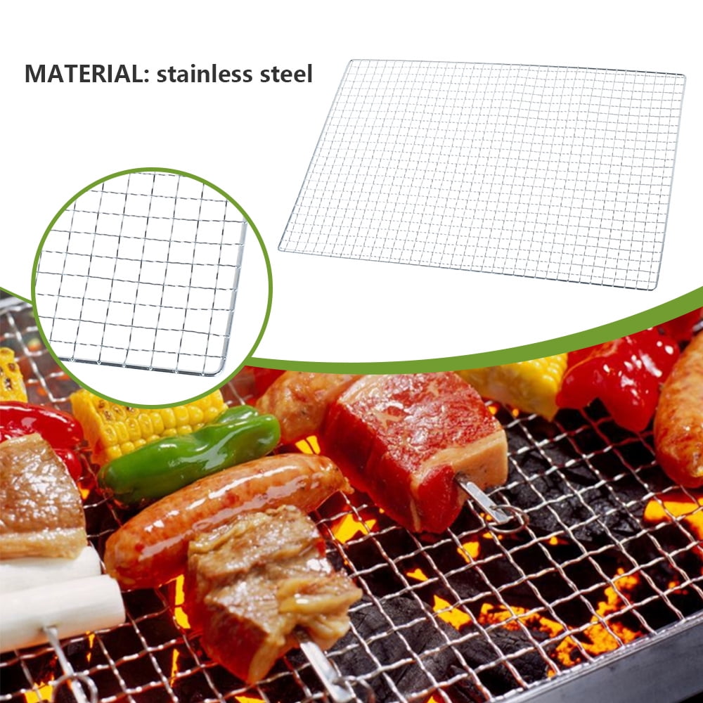 MTFun Meat Grilling Basket Barbecue Rack Grill Burger Fish Stand Cooking  Roast Tool BBQ Net