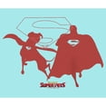 thumbnail image 2 of Junior's DC League of Super-Pets Superman and Krypto Silhouettes  Racerback Tank Top Cancun Small, 2 of 4