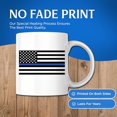 Bliss Monkey Co. Thin Blue Line Mug Police Officer Support Law