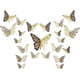 thumbnail image 3 of Salas de estar, espacios infantiles, dormitorios y más. Paquete de 36 mariposas de papel 3D plateadas brillantes, perfectas para la decoración del hogar, 3 of 7