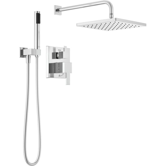 Delta 342701 Modern Square Non Shared Function Shower System Package - Chrome