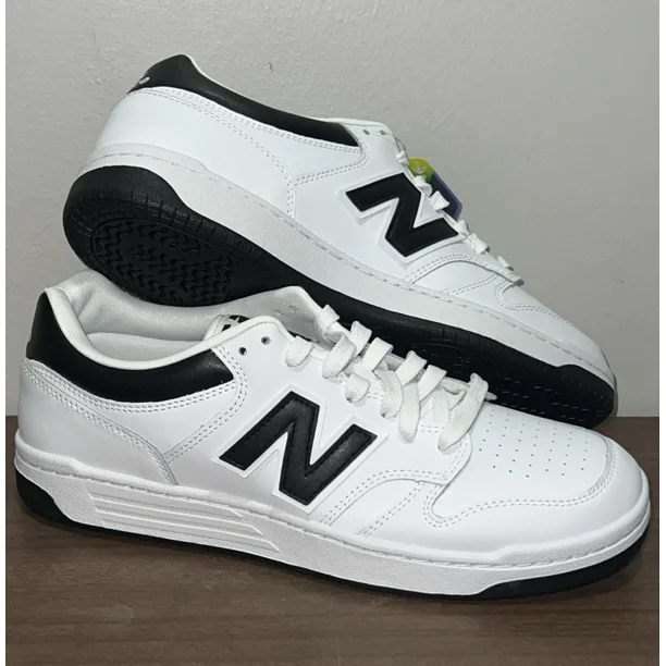 New Balance 480 White Black Shoes Lace Up Casual Sneaker Men’s Sz 10.5 BB480LBK