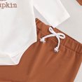 thumbnail image 6 of Dakiuu Baby Boys Girls Winter Fall Clothes Unisex Cute Pumpkin Long Sleeve Romper Bodysuit Tops with Drawstring Jogging Pants and Hats 3pcs Outfit Clothing for Newborn Infant, 6 of 8