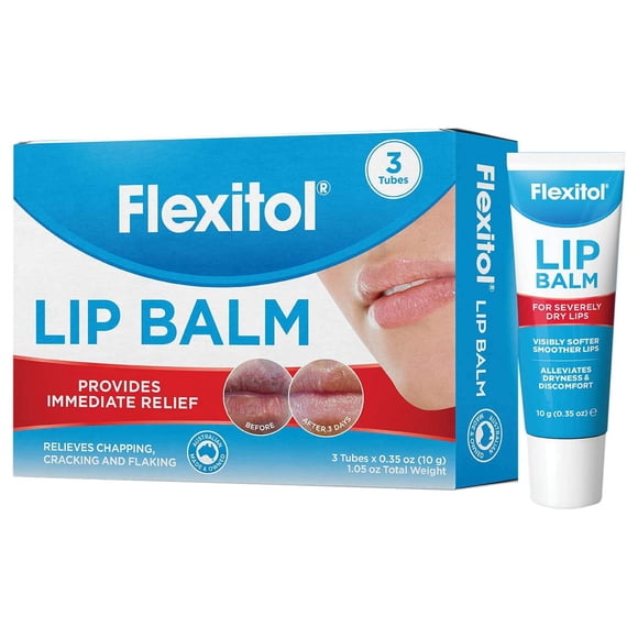 Bálsamo labial Flexitol Cream White, 10 ml, 3 unidades (paquete de 1)