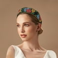 thumbnail image 2 of 1 Pc Diadema Clásica de Bordado Bohemio para Mujeres y Niñas de 1.97" de Ancho Negra, 2 of 6
