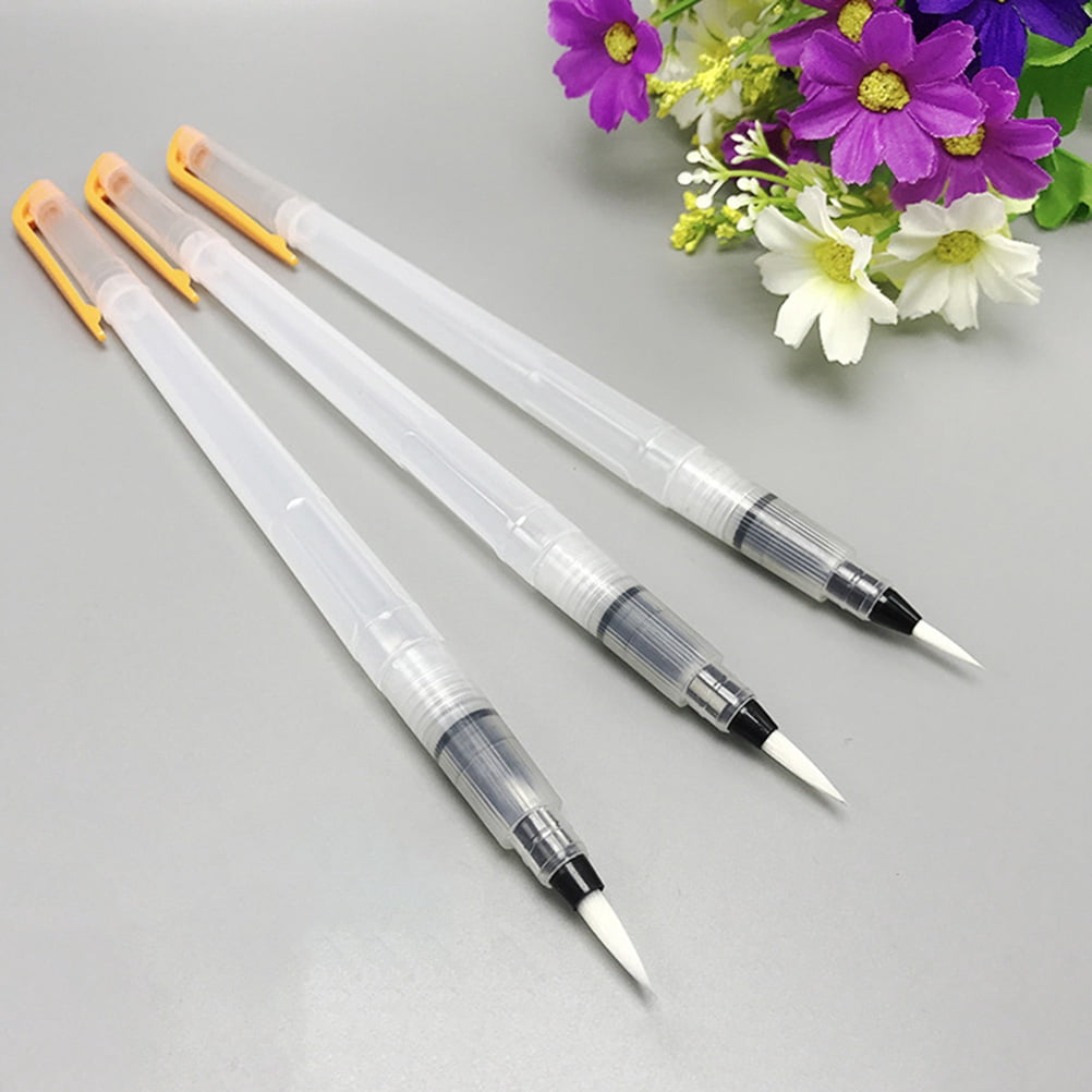 18 PCS Water Coloring Brush Pen Set for Watercolor Painting Water Soluble Pencils Brush Pens Markers Solid Colors or Powdered Pigment (Random Color)
