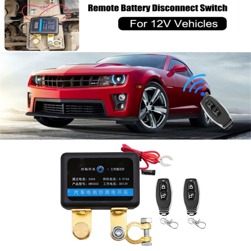 Car Truck Remote Battery Disconnect Switch 12V 260A Switch Automatic Power Off