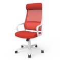 thumbnail image 3 of Furniture of America Tilah Chaise de Bureau Réglable en Métal et Maille, Rouge, 3 of 15