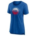 thumbnail image 2 of Women's Heather Blue Detroit Pistons Gradient Logo Tri-Blend T-Shirt, 2 of 3