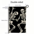 thumbnail image 3 of PHYHOO Welcome Halloween Skull Small Garden Flag Vertical Double Sided Burlap Yard Porch Outdoor Decor White, 3 of 6