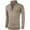 Beige, variant on Mens Slim Fit Zip Up Mock Neck Polo Sweater Casual Long Sleeve Sweater and Pullover Sweaters with Ribbing Edge