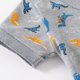 thumbnail image 4 of Gibobby Blusas Elegantes Camisa para niños pequeños con estampado de dinosaurio de dibujos animados, chaquetón de manga corta con botones, camisa para niños y niñas(Gris, 18-24 Meses), 4 of 5