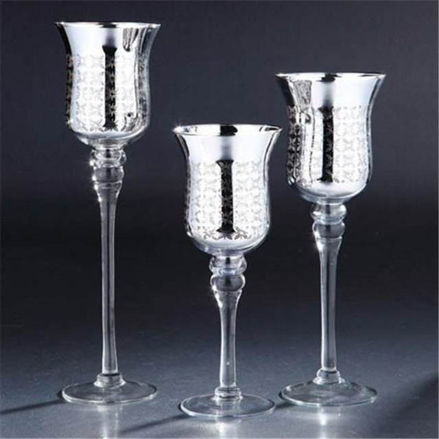 11 x 4.5 in. Glass Candle Holder, Clear