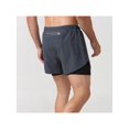 thumbnail image 3 of Mens 2 In 1 Running Shorts Quick Dry Athletic Shorts With Liner, Workout Shorts With Zip Pockets And Towel Loop Double-Layer Fitness Shorts To Prevent Exposure Gray Green S, 3 of 6