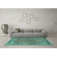 thumbnail image 3 of Ahgly Company Indoor Rectangle Persian Turquoise Blue Traditional Area Rugs, 5' x 8', 3 of 4