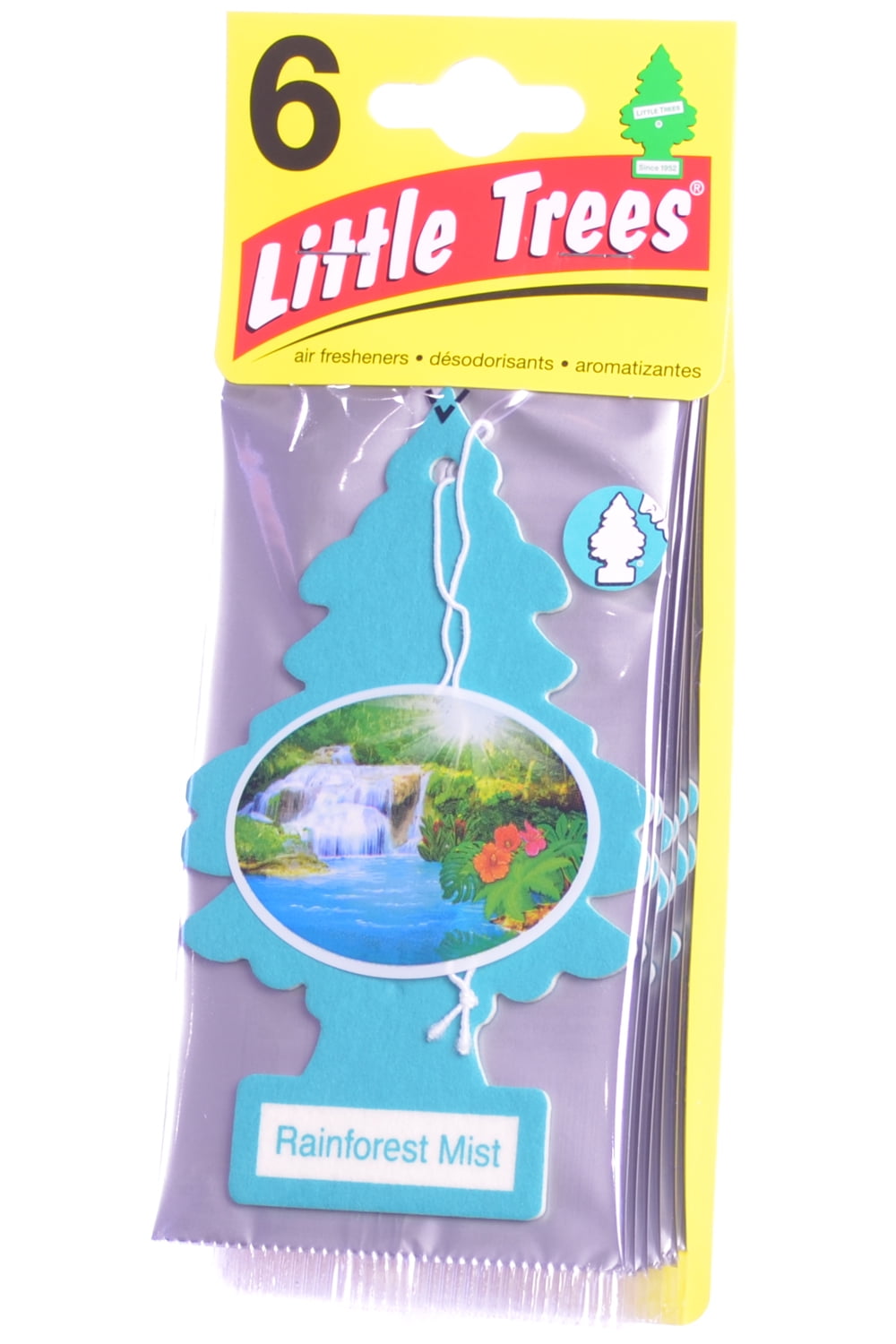 Little Trees Air Freshener Rainforest Mist Fragrance 6Pack Walmart