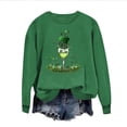 thumbnail image 2 of St. Patrick's Day Sweatshirt for Women LOVE Graphic Four Leaf Clover Print Crewneck Long Sleeve Ribbed Cuffs Festive Holiday Relaxed Fit Pullover, 2 of 7