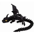 thumbnail image 6 of Dragon Figurine Collectible, 3D Printed Gothic Decor, Black and Red Wings (Laser Blue), 6 of 9