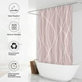 thumbnail image 2 of Pink Shower Curtain for Bathroom with Hooks Shower Curtain Set,White Stripe Bath Curtains Decorative Shower Curtains Water Repellent Washable, 72x72, 2 of 6