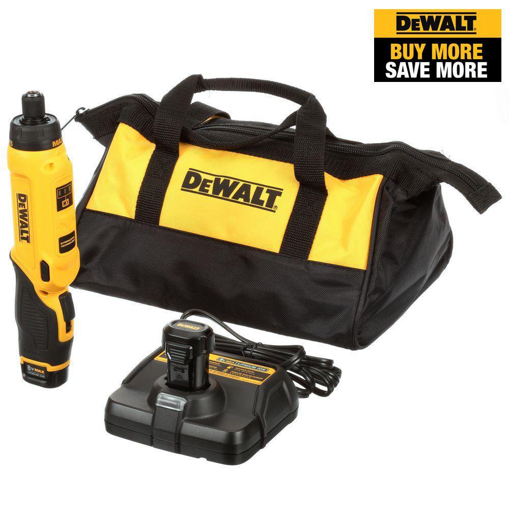 Dewalt DCF680N2 8V MAX Cordless LithiumIon Gyroscopic Screwdriver Kit