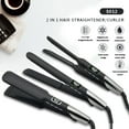 thumbnail image 2 of SXS Hair Straightener Fast Warm-Up 2 in 1 Hair Straightener Curler Ceramic Flat Iron Curling Styling Tools (L,UK), 2 of 7