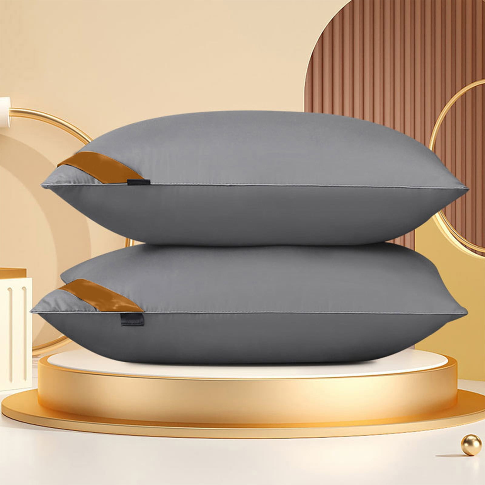 Herrnalise 1 Pack,King Size Soft and Supportive Down Bed Pillow for Sleeping,Feather Velvet Hotel-Grade Core Pillow with Skin-Friendly Cotton Fabric for Back,Side and Stomach Sleepers,Gray