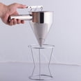 thumbnail image 5 of Reheyre 600ml/1200ml Kitchen Funnel - Large Capacity Detachable Cone-shaped Stainless Steel Funnel Dispenser - Household Supplies, 5 of 8