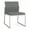 Asteroid, variant on Gansett Reception Waiting Room Armless Guest Chair / Silver Steel / Black