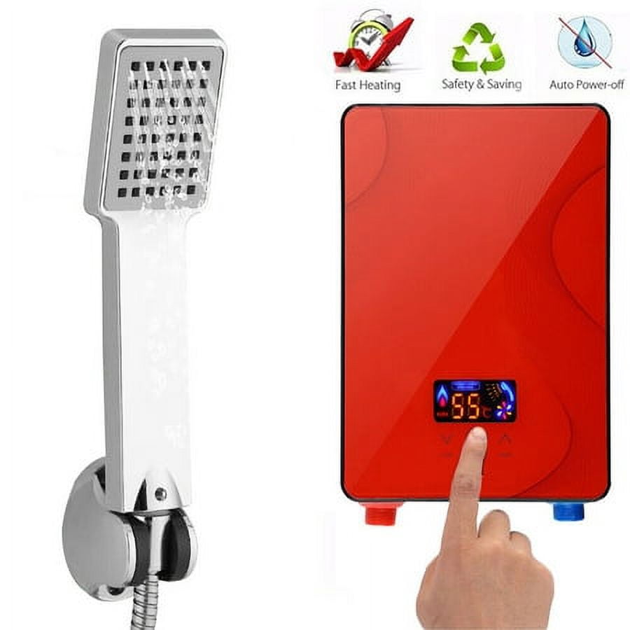 8L Instant Electric Tankless Hot Water Heater Set Bathroom Shower Kitchen 220V