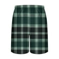 thumbnail image 5 of Under $10 Yteetum Shorts for Men Plaid Pajama Home Wear Shorts Summer Checkered Printing Casual Relaxed Loose Fits Elastic Waist Imitation Cotton Short Pants with Pockets, 5 of 6