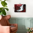 thumbnail image 4 of Forest Canvas Wall Art Red and Black Bathroom Wall Decor Fall Pictures Mountain Waterfall Landscape Poster Tropical Tree Painting Nature Scenery Artwork for Living Room Bedroom Home Decorations 12x16, 4 of 6