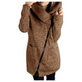 thumbnail image 1 of Veste à Capuche Décontractée pour Femmes, Manteau Long à Fermeture Éclair, Sweat-Shirt, 1 of 7